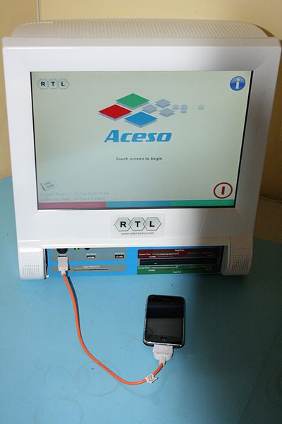 Photo of a mobile device acquisition unit