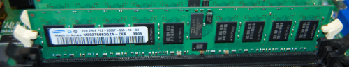 Photograph of a desktop memory module