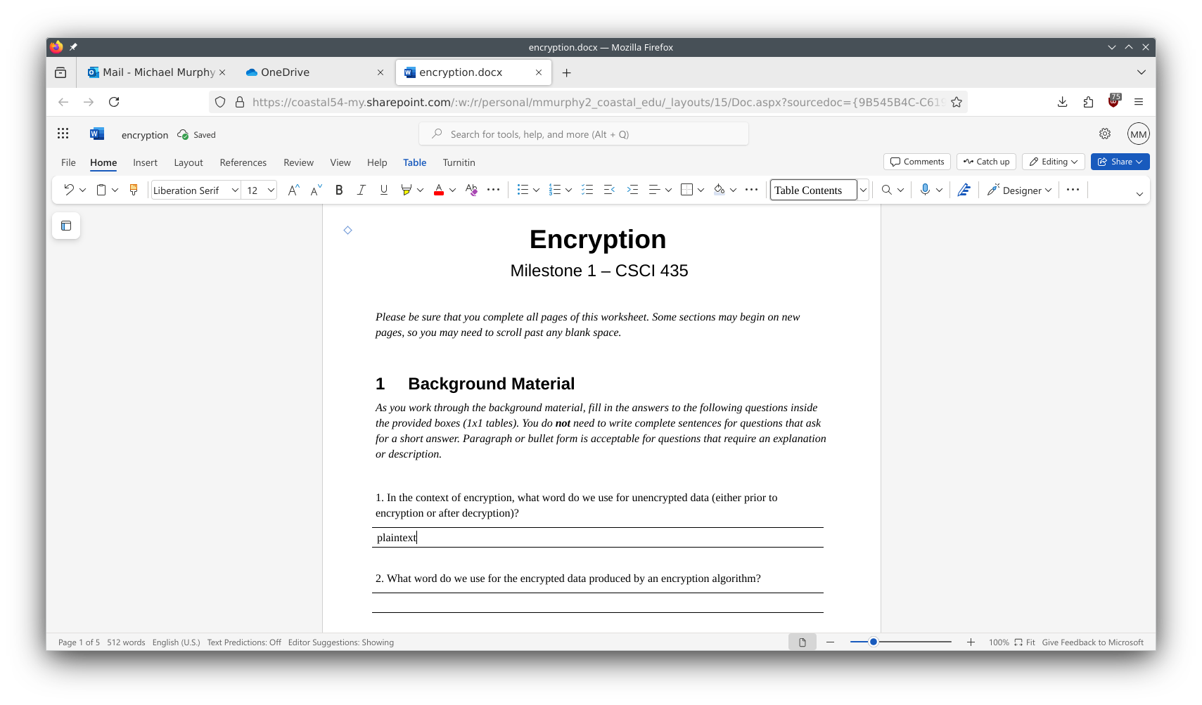 Entering text in LibreOffice