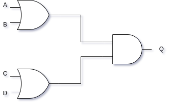Circuit (A+B)(C+D)